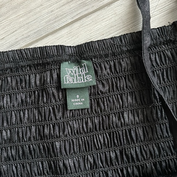 NWT 🖤 WILD FABLE Slinky Black Dress - Picture 3 of 4